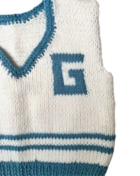 Image 3 of Handmade Knit 'G' Sweater Vest