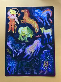 Image 1 of HORSES - A5 sticker sheet 
