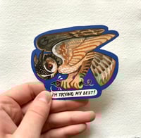Image 2 of Owl and Shrew- large sticker