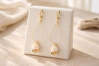 GOLD DANGLE SEASHELL EARRINGS