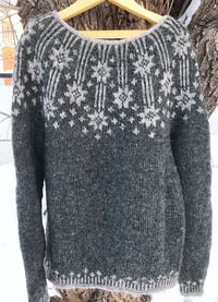 Image 2 of “Stars of Barbro” - Icelandic wool sweater - Gray heather - Preorder 