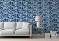 Image 6 of 'After Party Blue' Wallpaper Roll – 10m