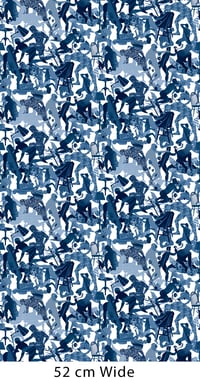 Image 3 of 'After Party Blue' Wallpaper Roll – 10m