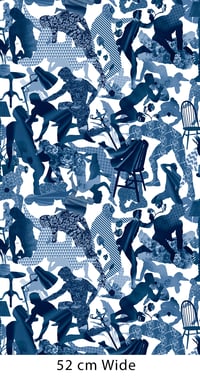 Image 3 of 'After Party Blue' MAXI Wallpaper Roll – 10m