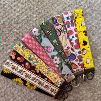 Image 1 of Handmade Cotton Keyfob Wristlet – Colorful Keychain for Keys, Bags & Gifts