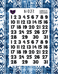 Image 24 of Date Sticker D-D24 Font Redate