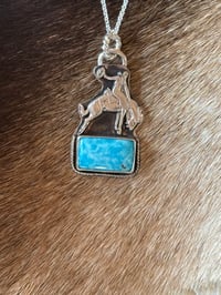 Image 1 of Persian Turquoise w/ Bucking Horse