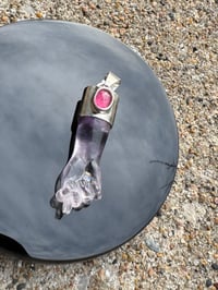 Image 5 of Amethyst and pink tourmaline mano figa 