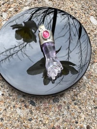 Image 7 of Amethyst and pink tourmaline mano figa 