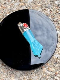 Image 4 of Blue chalcedony and carnelian mano figa 