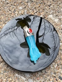 Image 3 of Blue chalcedony and carnelian mano figa 