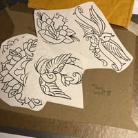 Image 3 of 90’s Seth Ciferri taped production flash sheet 11x14 with linework 