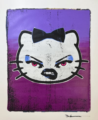 Image of GothCat Original Monoprint