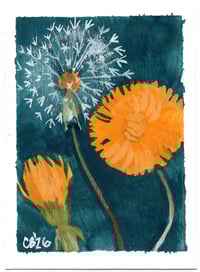 Dandelions 1 - Gouache Painting