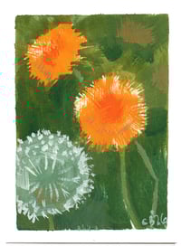 Dandelions 3 - Gouache Painting