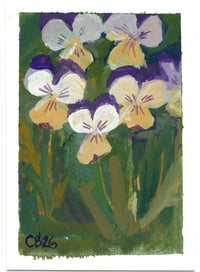 Johnny Jump-Ups 3 - Gouache Painting