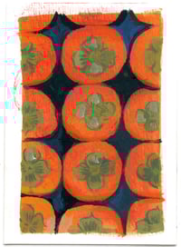 Tiny Persimmons - Gouache Painting