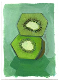 Kiwi Fruit - Gouache Painting