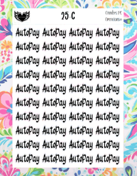 Image 1 of Auto Pay Sticker Font C-C24