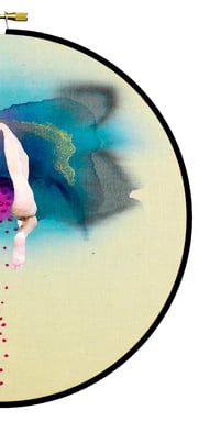 Image 2 of 'Nut' Embroidery in hand painted hoop