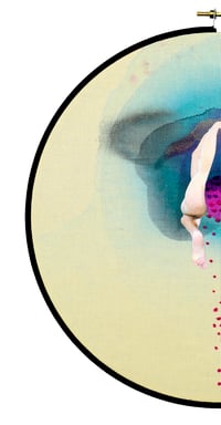 Image 3 of 'Nut' Embroidery in hand painted hoop