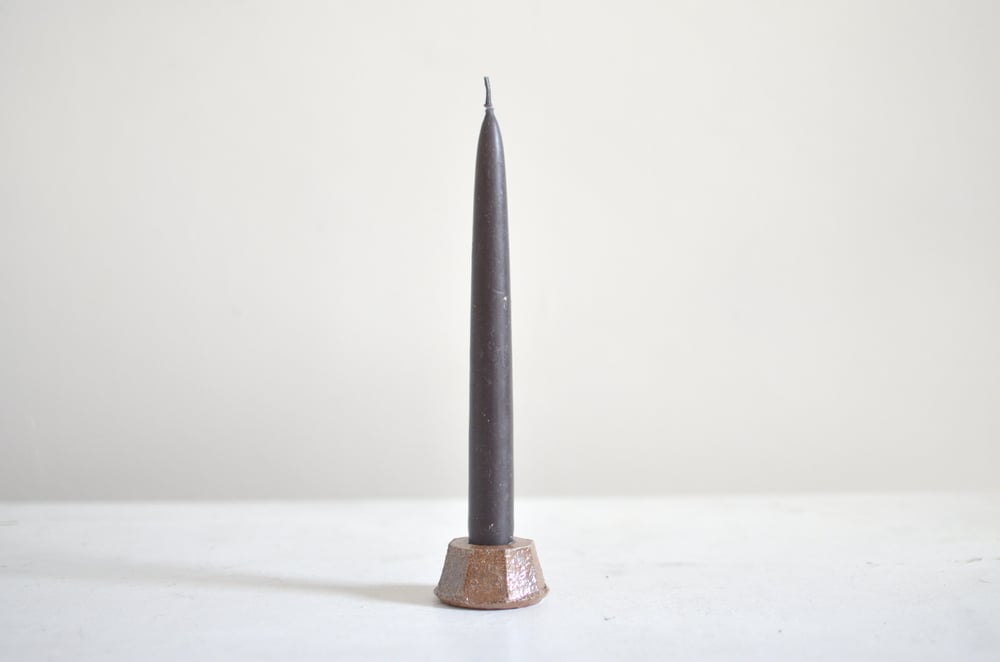 Image of Salt glaze candle holder