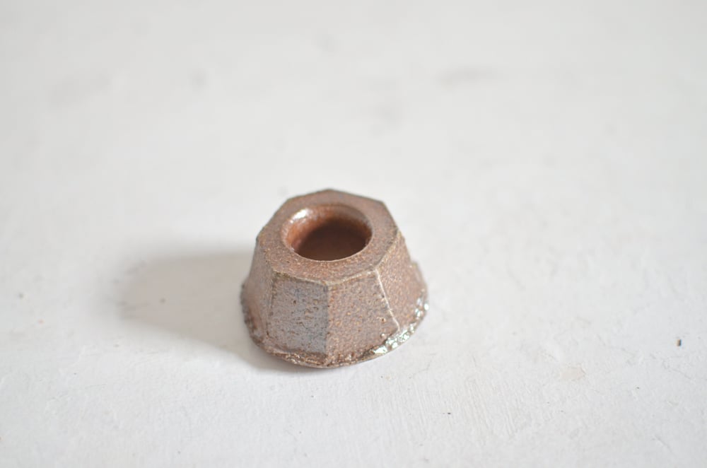 Image of Salt glaze candle holder