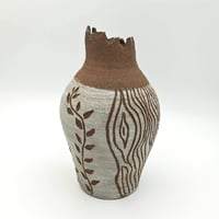 Image 1 of Sgraffito Vase - Vines & Wood