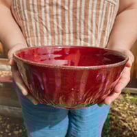 Image 2 of Serving Bowl - Copper Red/Oribe
