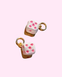 Pink Dice Charm