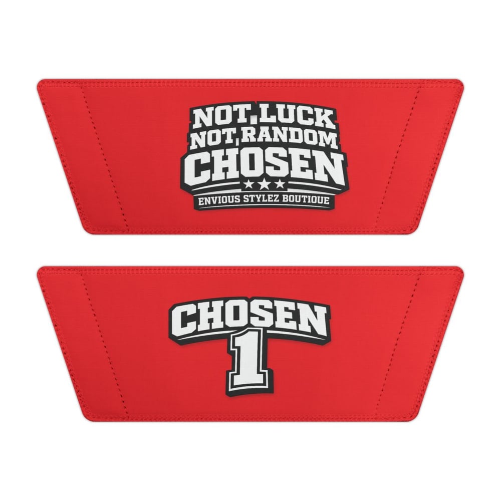 Image of Chosen 1 Red Logo Slide Sandals — Men's Removable‑Strap Athletic Slides