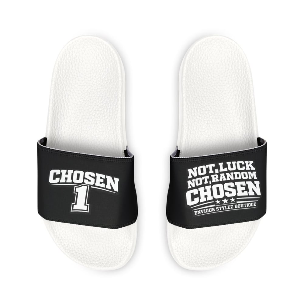 Image of Men’s Slides | "Chosen 1" Athletic Slide Sandals — Removable Strap, Casual Pool & Dorm Footwear