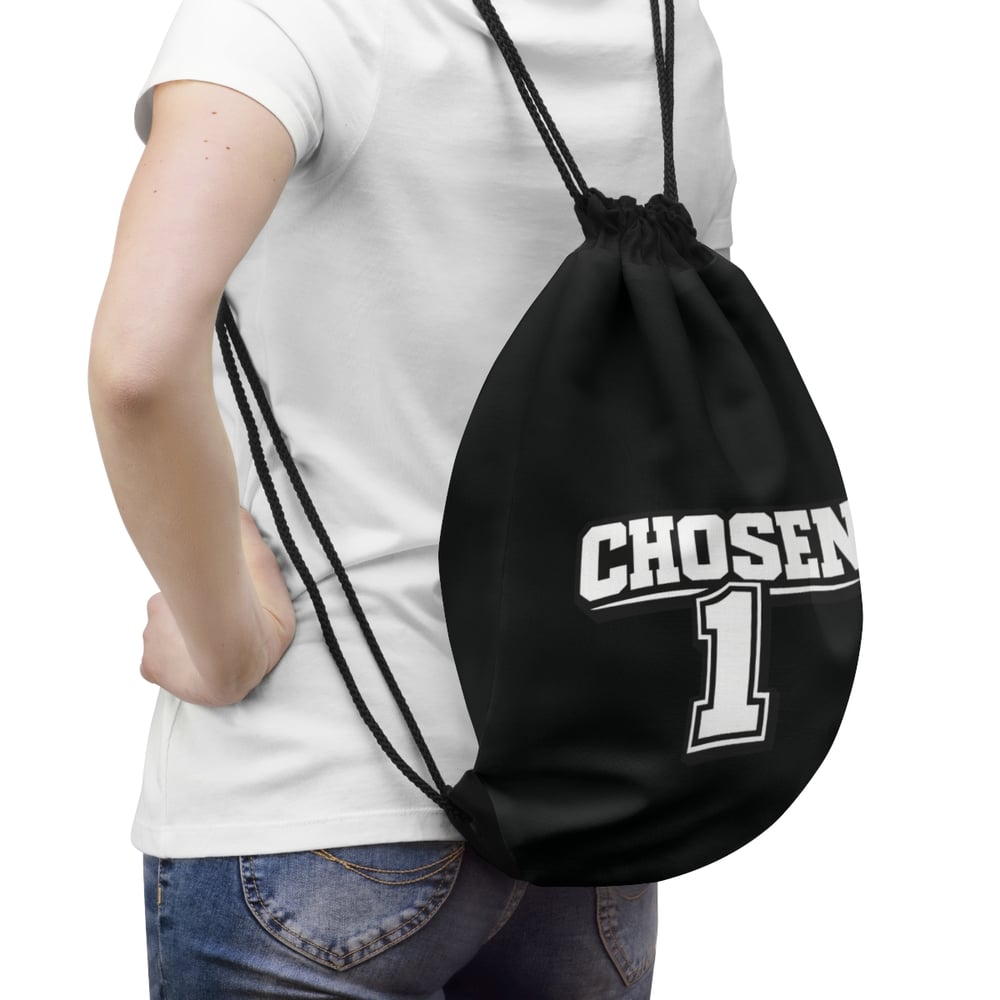 Image of Chosen 1 Drawstring Bag — 'Chosen' Motivational Gym Sack