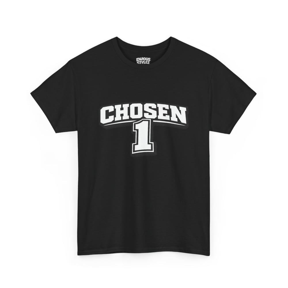Image of Unisex Chosen 1 T-Shirt — "Chosen" Graphic Tee with 'Not Luck, Not Random, Chosen' Back Print