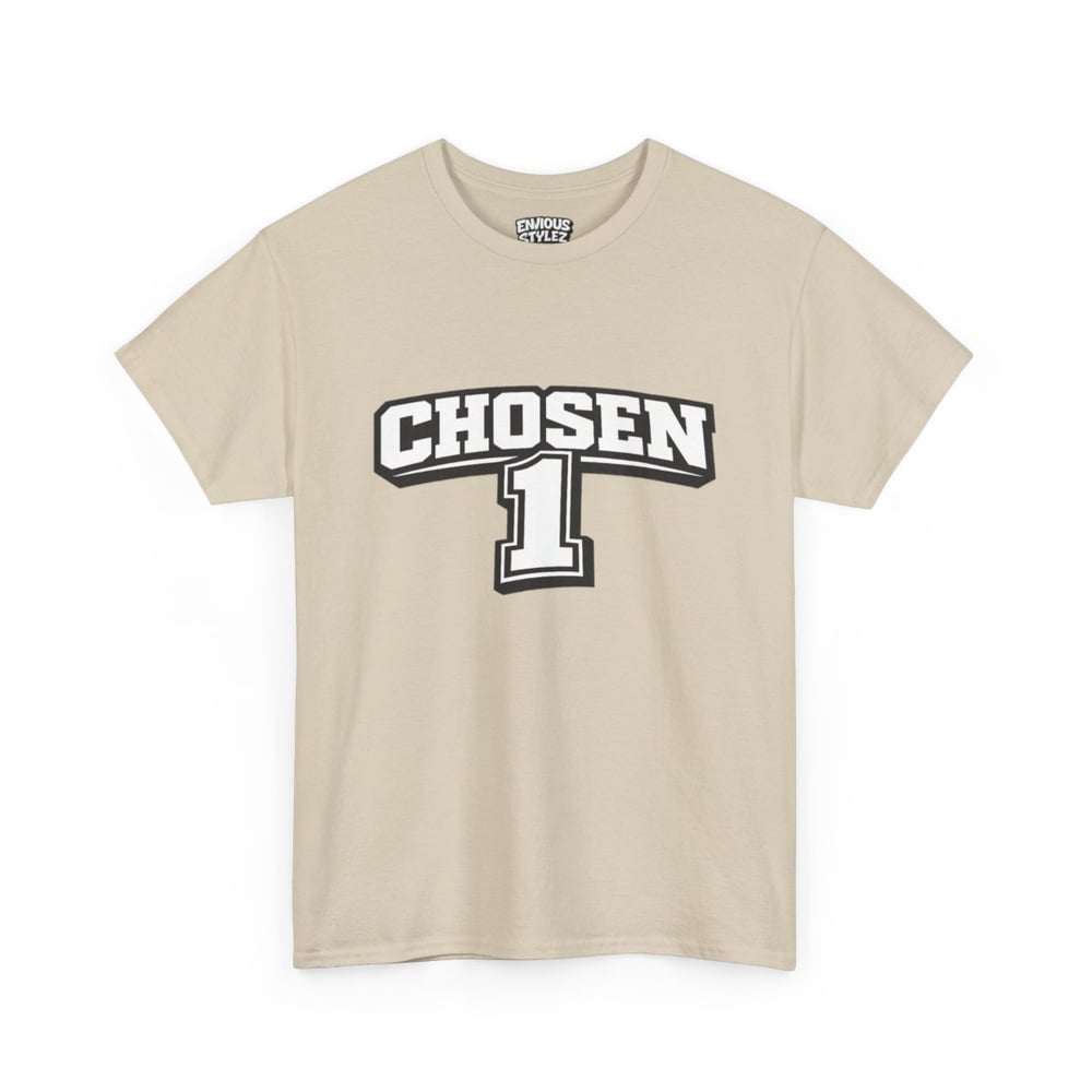 Image of Unisex Chosen 1 T-Shirt — "Chosen" Graphic Tee with 'Not Luck, Not Random, Chosen' Back Print