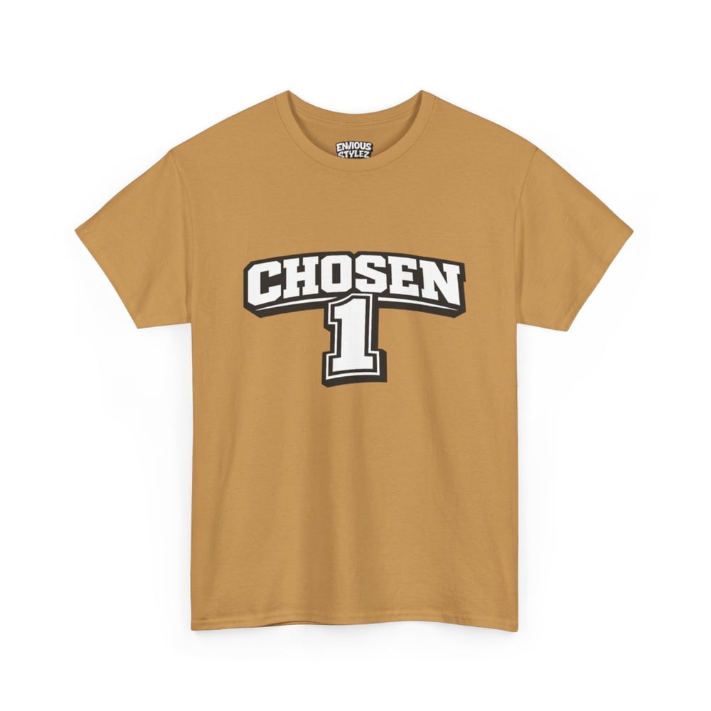 Image of Unisex Chosen 1 T-Shirt — "Chosen" Graphic Tee with 'Not Luck, Not Random, Chosen' Back Print