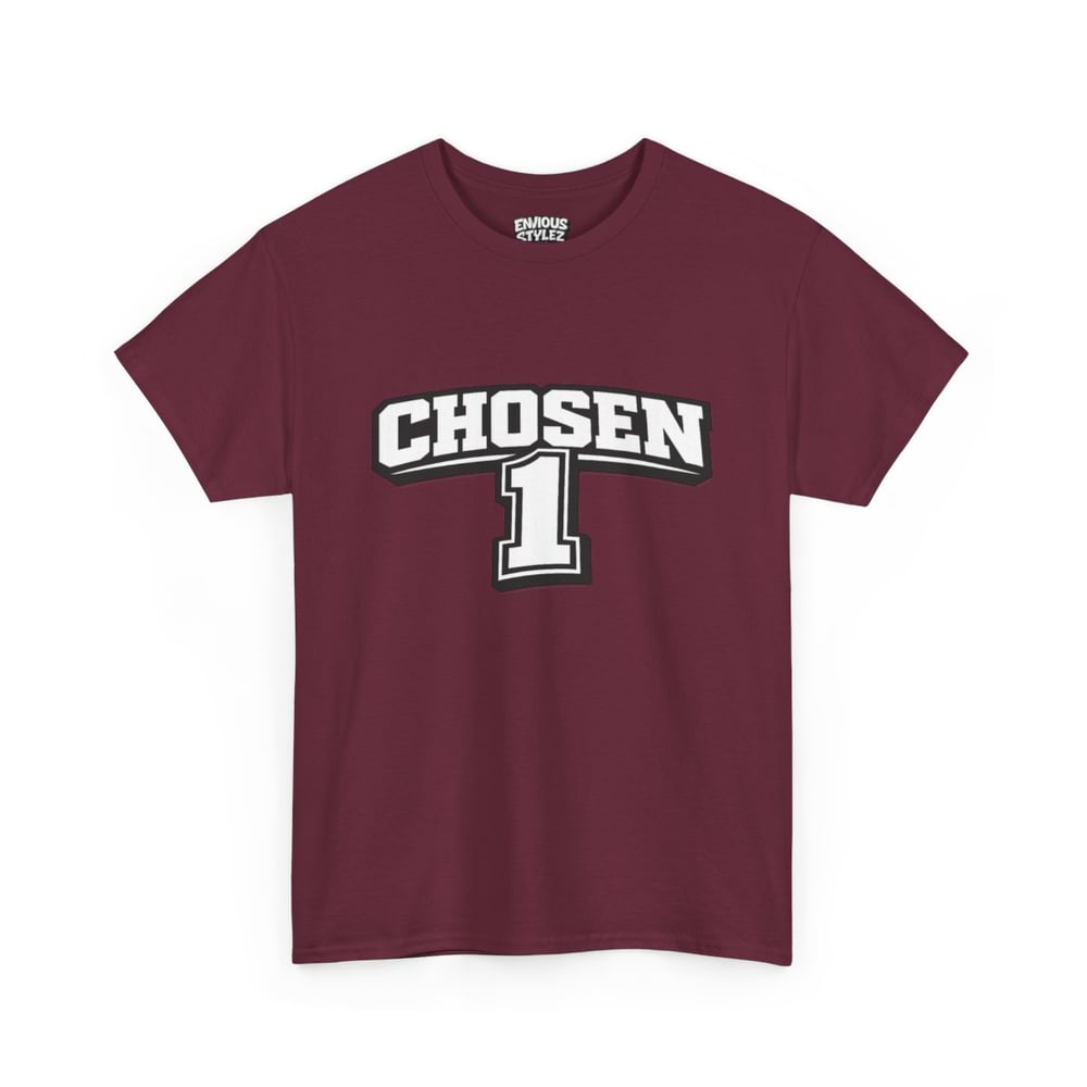 Image of Unisex Chosen 1 T-Shirt — "Chosen" Graphic Tee with 'Not Luck, Not Random, Chosen' Back Print