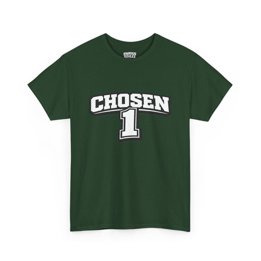 Image of Unisex Chosen 1 T-Shirt — "Chosen" Graphic Tee with 'Not Luck, Not Random, Chosen' Back Print