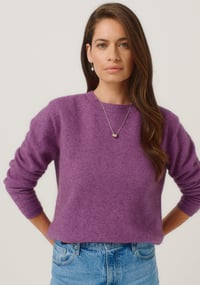 Image 2 of merino mink crew lilac