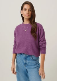 Image 3 of merino mink crew lilac