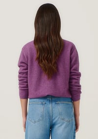 Image 4 of merino mink crew lilac