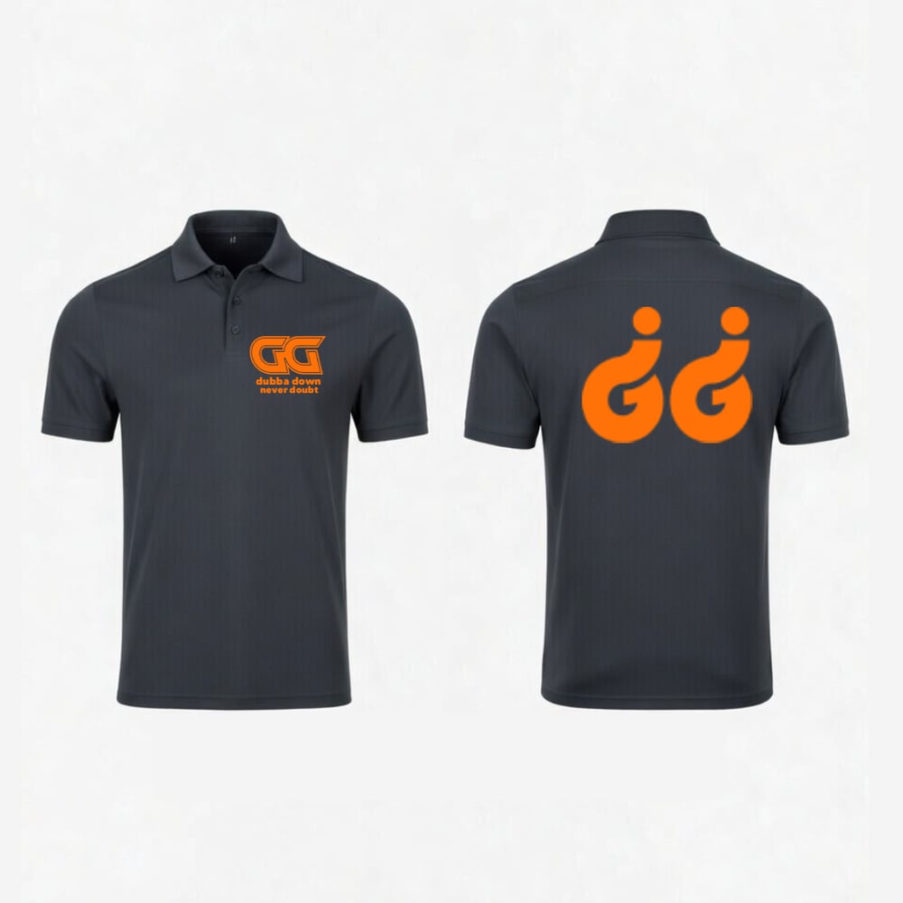 Image of Designer Dubba Down Polo (Grey/Orange)