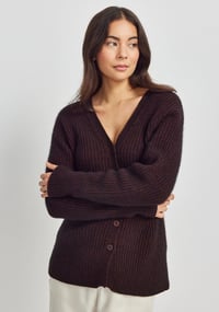 Image 4 of untouched world zoey cardigan cacao