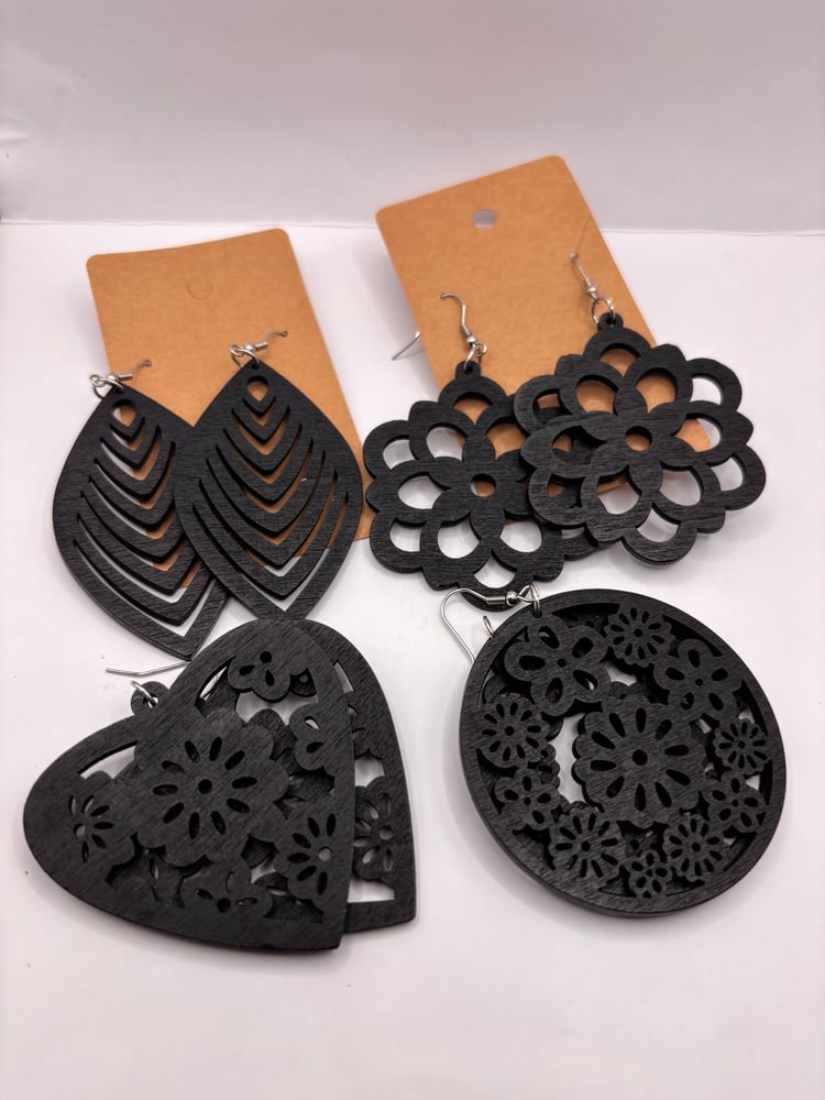 Image of Laser-Cut Floral Wooden 