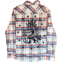 Image 1 of Punk Rocker Lucky Brand Flannel ✷ Dyed by-hand! (XL)