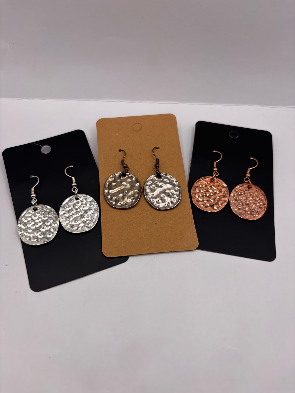 Image of Gold-Tone Textured Metal  Earrings