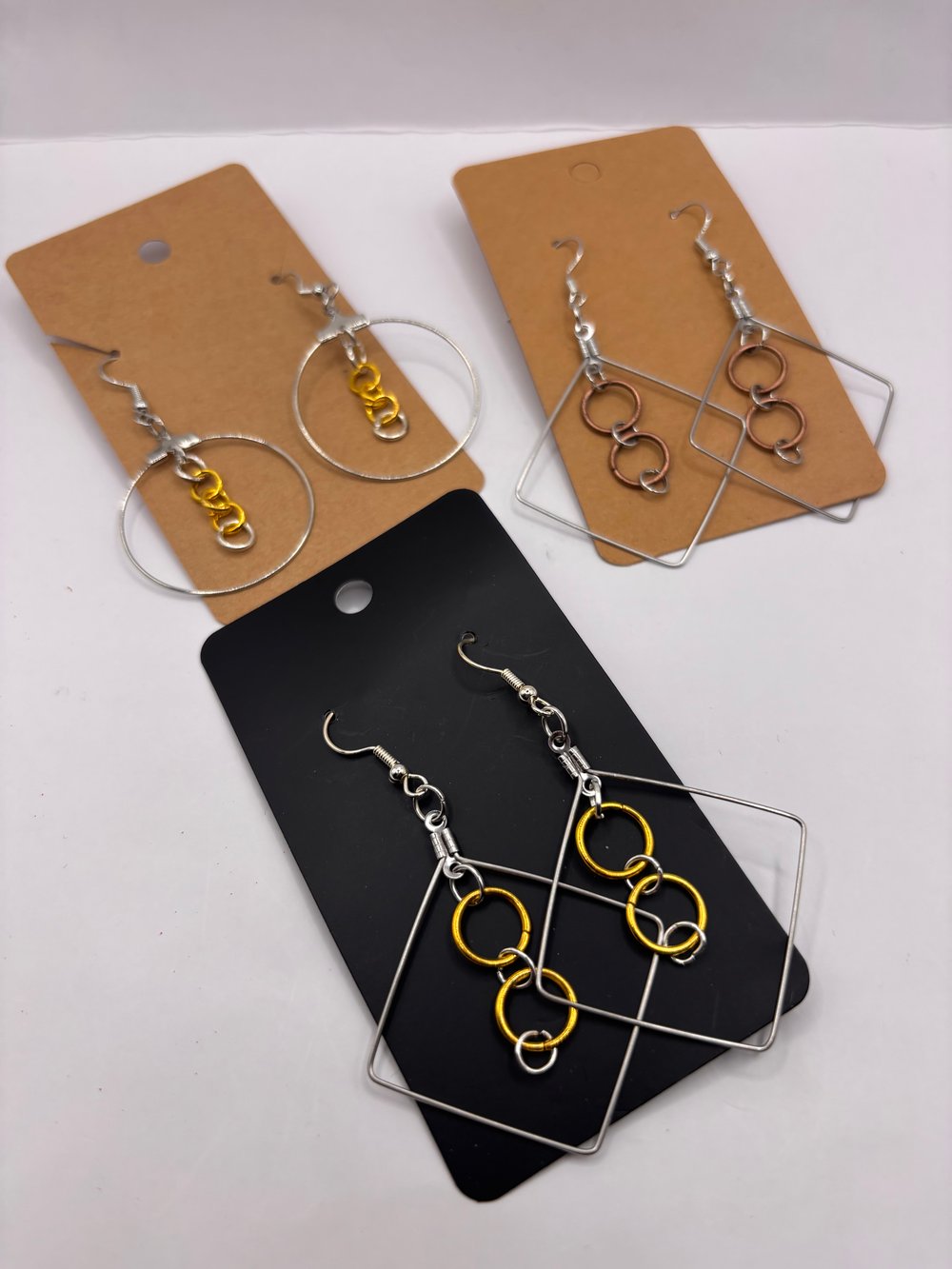 Image of Handmade Geometric  Earrings