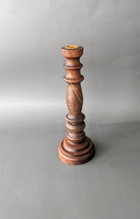 Image 3 of Turned Candlestick - Walnut 3.65" x 10.65"