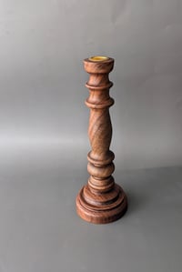Image 4 of Turned Candlestick - Walnut 3.65" x 10.65"