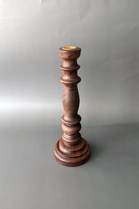Image 1 of Turned Candlestick - Walnut 3.65" x 10.65"
